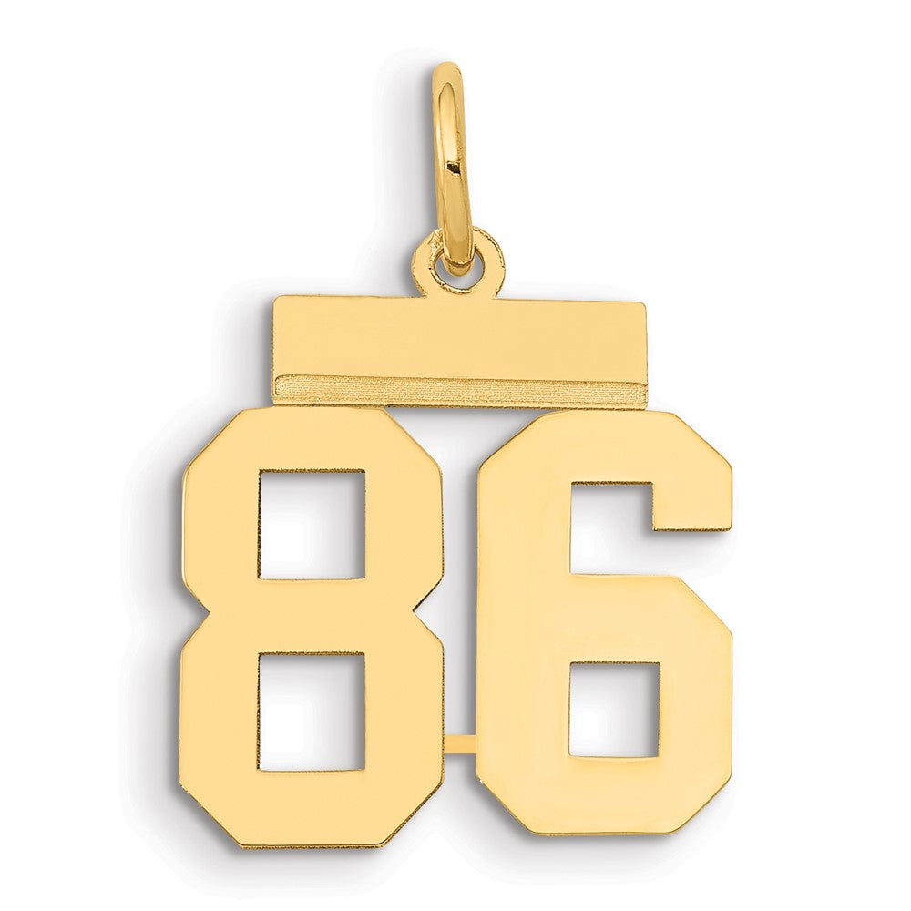 14k Yellow Gold Small Polished Number 86 Charm