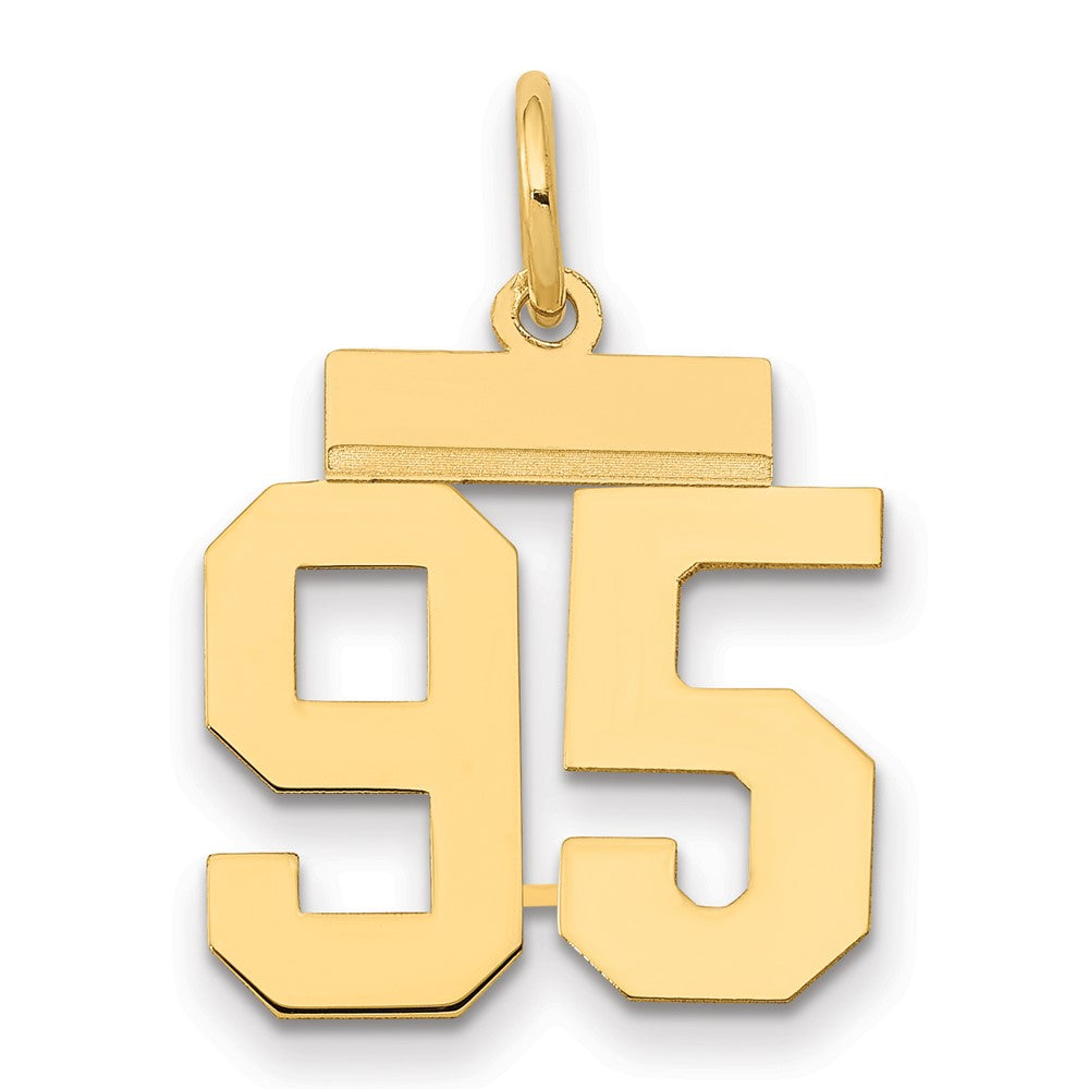 14k Yellow Gold Small Polished Number 95 Charm