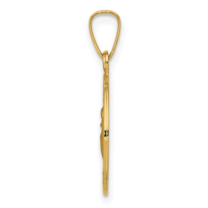 14k Yellow Gold Saint Anthony Medal Charm