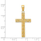 14k Yellow Gold Rope Cross Pendant