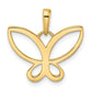 14k Yellow u0026 Rhodium Gold and White Rhodium Diamond-cut Butterfly Pendant