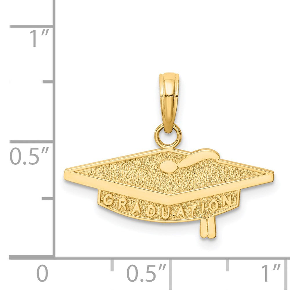 14k Yellow Gold GRADUATION Cap Charm