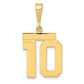 14k Yellow Gold Medium Polished Number 10 Charm