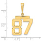 14k Yellow Gold Medium Polished Number 87 Charm
