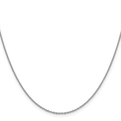 14K White Gold 16 inch 1.4mm Forzantine Cable with Lobster Clasp Chain Necklace