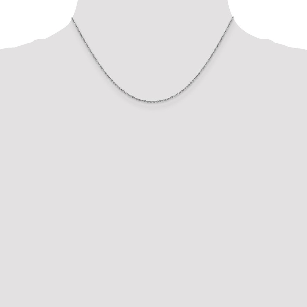 14K White Gold 16 inch 1.4mm Forzantine Cable with Lobster Clasp Chain Necklace