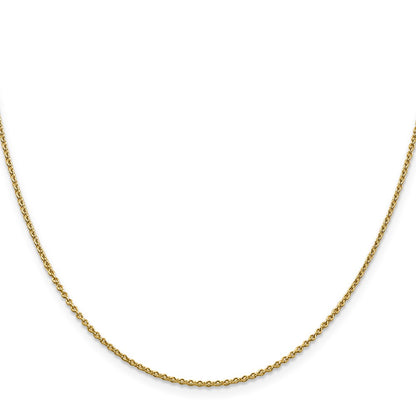 14K Yellow Gold 22 inch 1.4mm Forzantine Cable with Lobster Clasp Chain Necklace