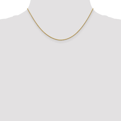 14K Yellow Gold 16 inch 1.4mm Forzantine Cable with Lobster Clasp Chain Necklace