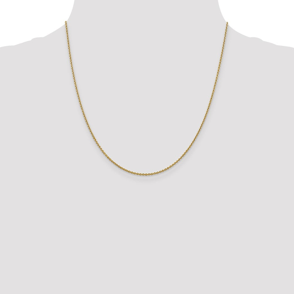 14K Yellow Gold 20 inch 1.4mm Forzantine Cable with Lobster Clasp Chain Necklace