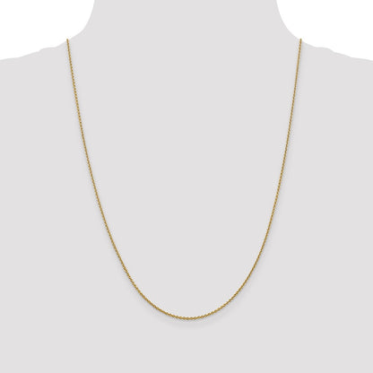 14K Yellow Gold 24 inch 1.4mm Forzantine Cable with Lobster Clasp Chain Necklace