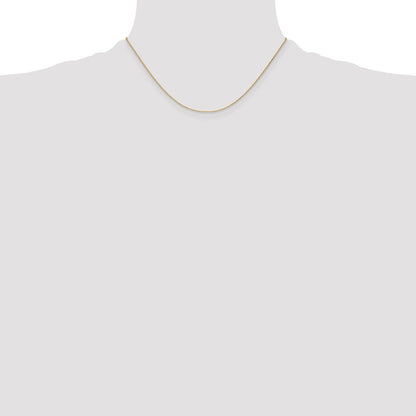 14K Yellow Gold 1.2mm D/C Cable Chain Necklace