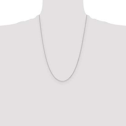 14k WG 1.2mm D/C Cable Chain Necklace