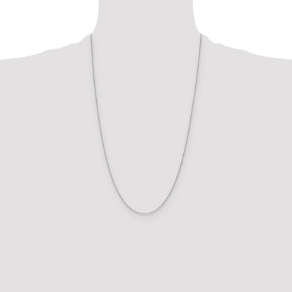 14k WG 1.2mm D/C Cable Chain Necklace