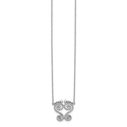 14k White Gold Real Diamond Necklace