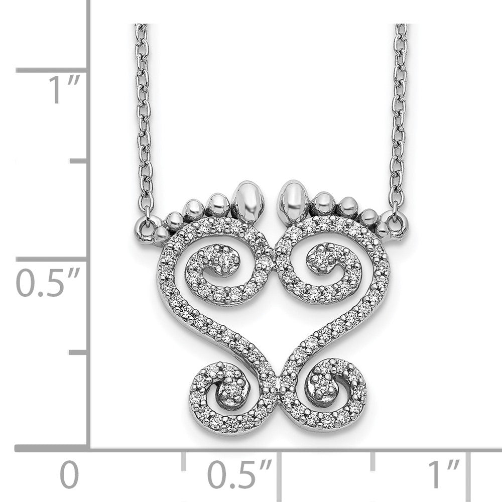 14k White Gold Real Diamond Necklace