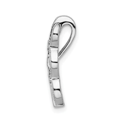 14k White Gold Real Diamond u0026 Emerald Fancy Chain Slide