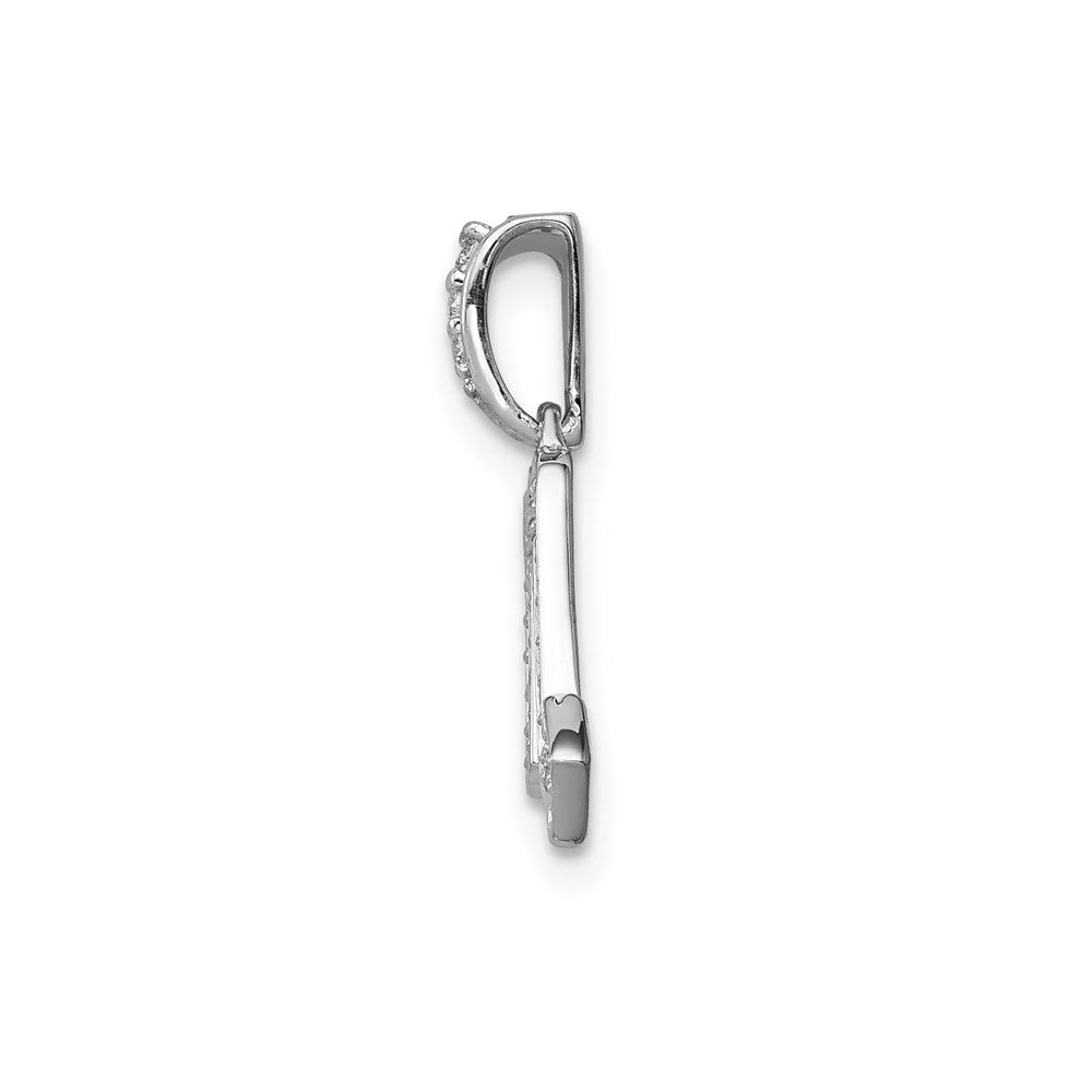 14k White Gold Real Diamond Scorpio Pendant