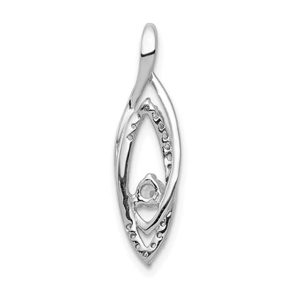14k White Gold 1/5ct. Real Diamond Slide Pendant