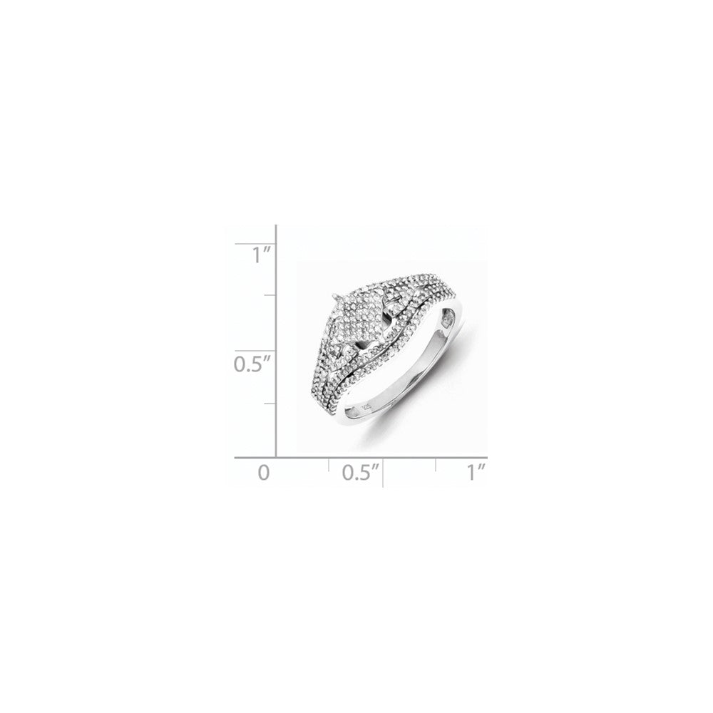Sterling Silver Diamond Ring