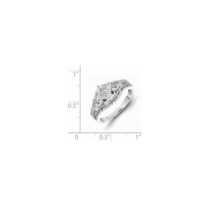 Sterling Silver Diamond Ring