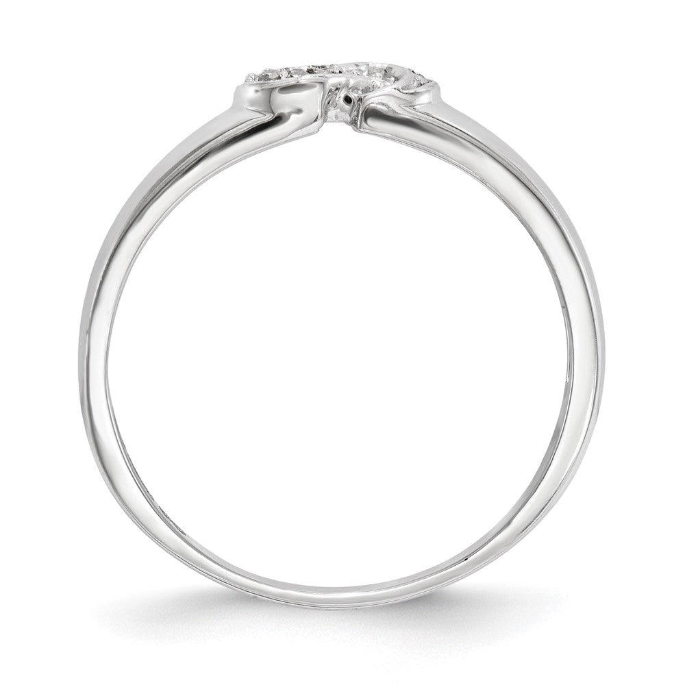 Sterling Silver Diamond Infinity Symbol Ring