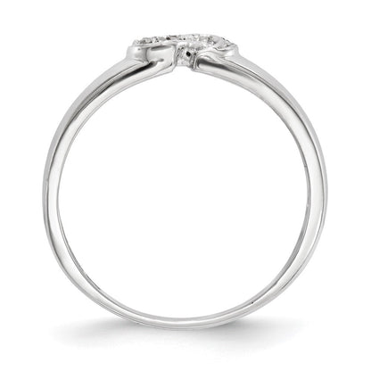 Sterling Silver Diamond Infinity Symbol Ring