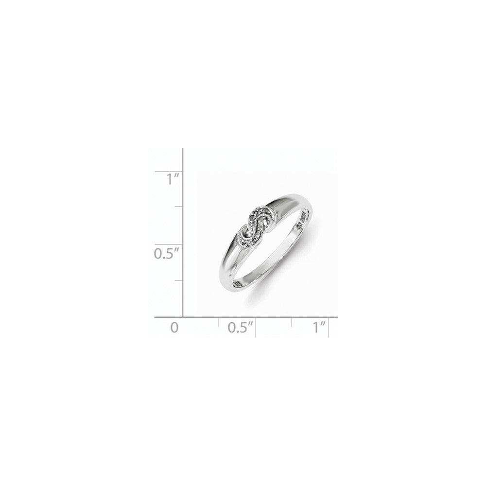 Sterling Silver Diamond Infinity Symbol Ring