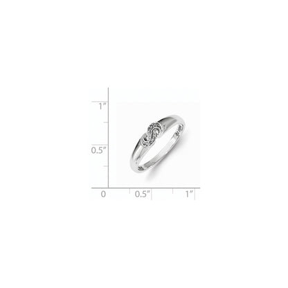 Sterling Silver Diamond Infinity Symbol Ring
