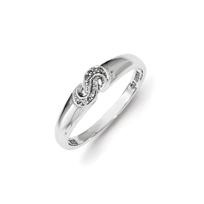 Sterling Silver Diamond Infinity Symbol Ring