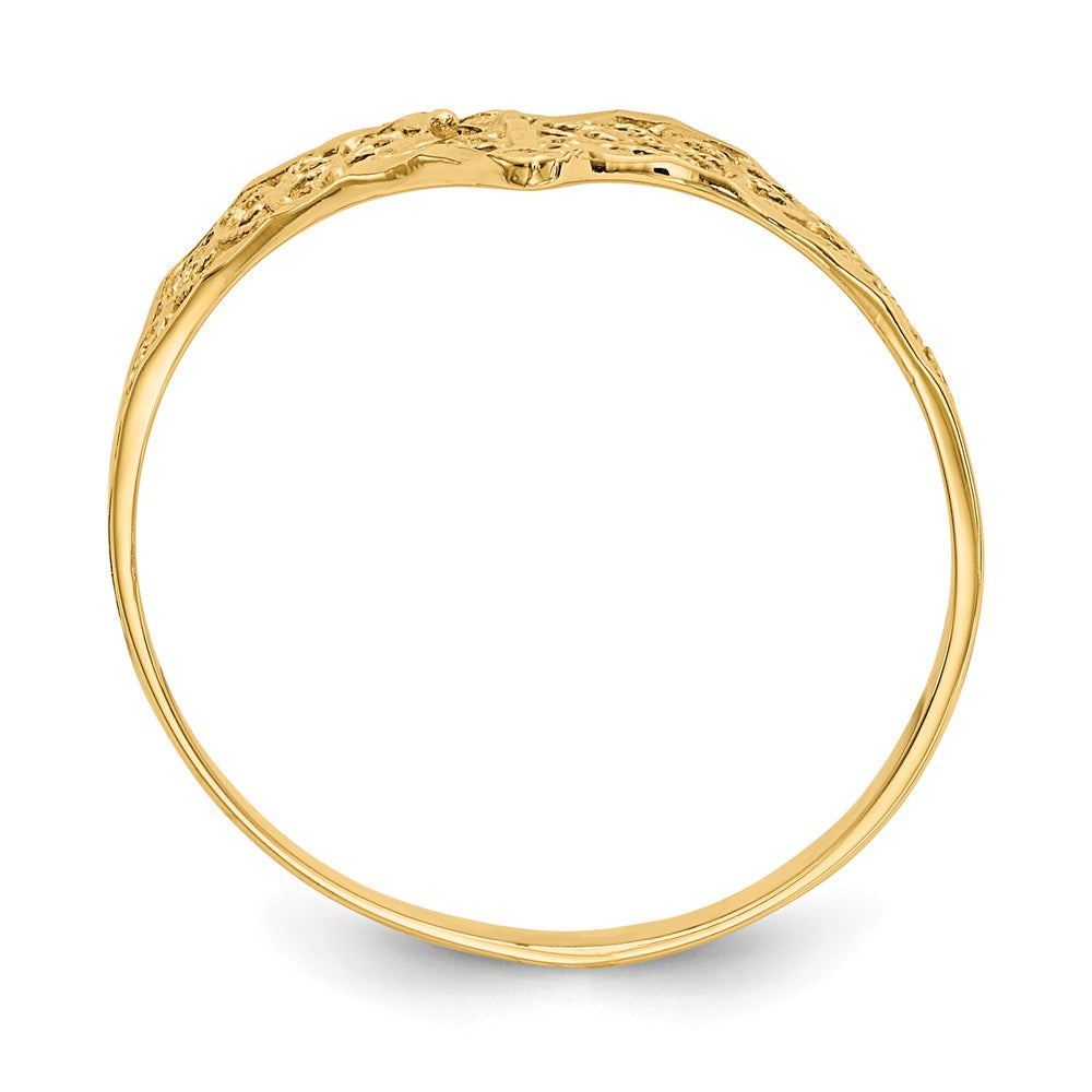 14K Yellow Gold Diamond-Cut Filigree Ring