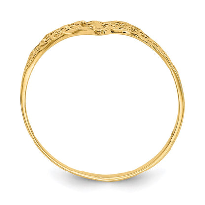14K Yellow Gold Diamond-Cut Filigree Ring