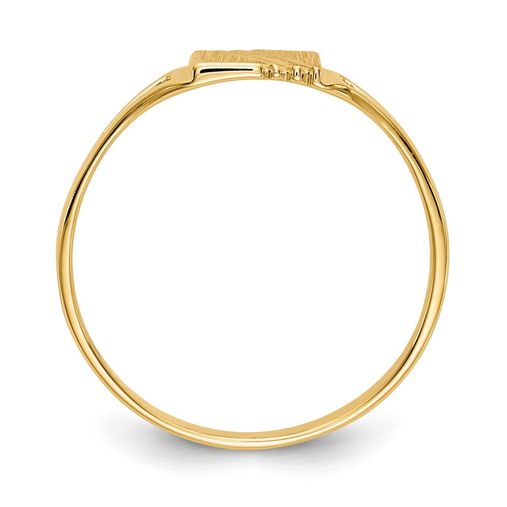 14K Yellow Gold Childs Polished u0026 Satin Ring