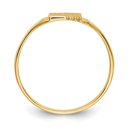 14K Yellow Gold Childs Polished u0026 Satin Ring