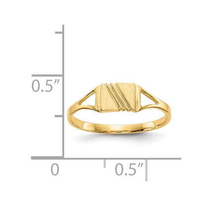 14K Yellow Gold Childs Polished u0026 Satin Ring