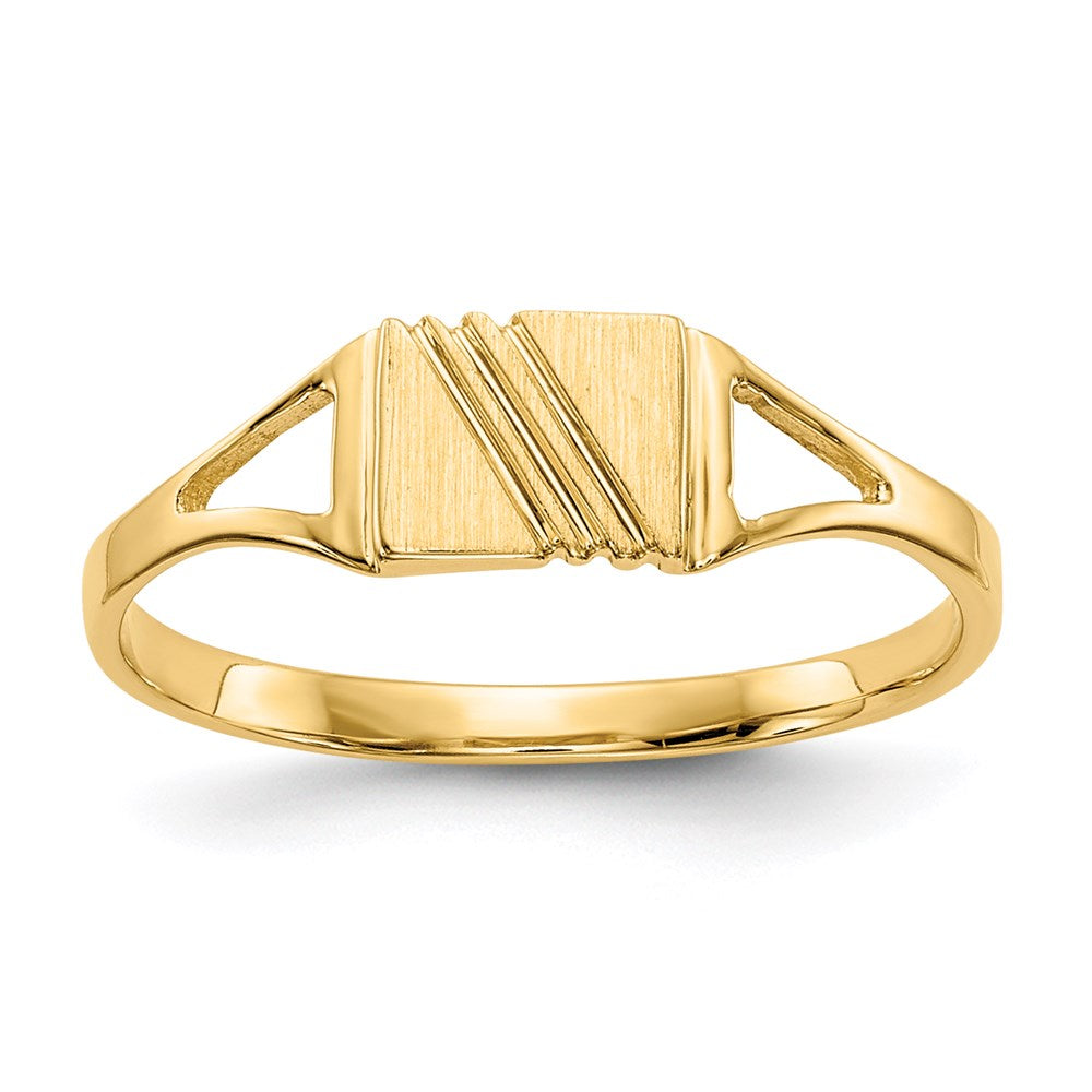14K Yellow Gold Childs Polished u0026 Satin Ring