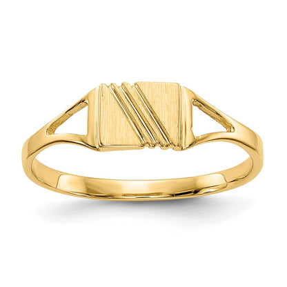 14K Yellow Gold Childs Polished u0026 Satin Ring