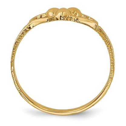 14K Yellow Gold Children's Heart Ring