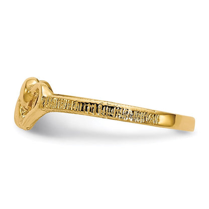 14K Yellow Gold Children's Heart Ring