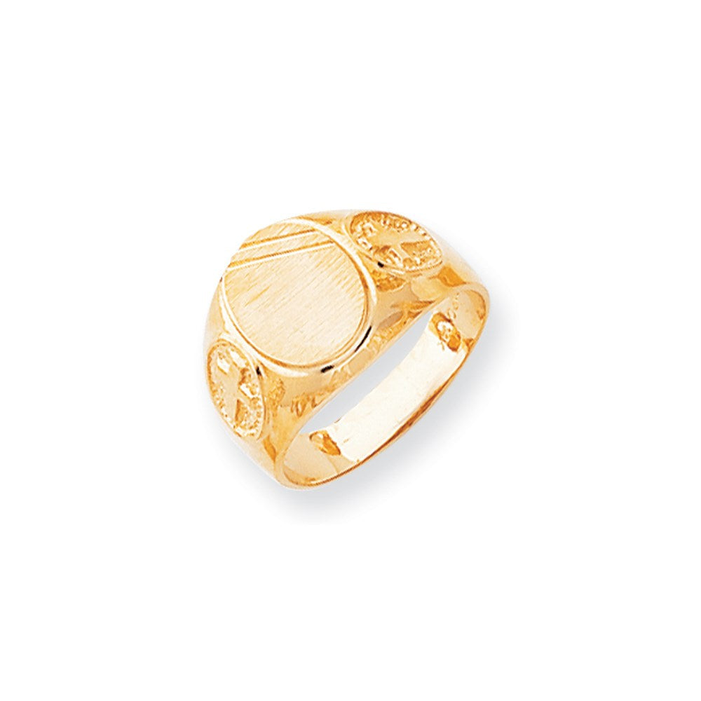 14K Yellow Gold Men's signet Ring