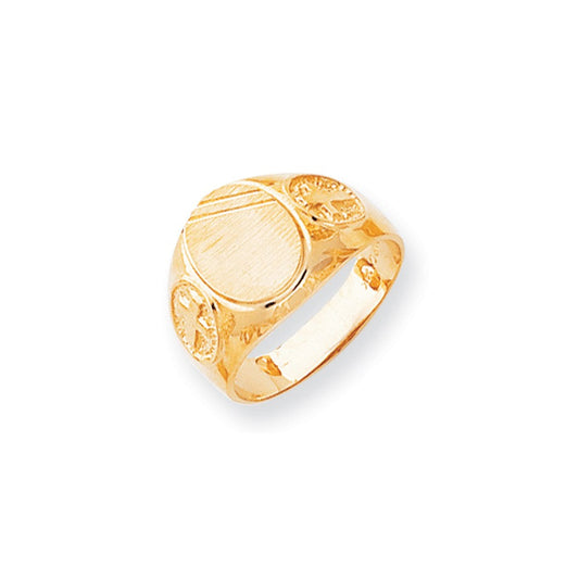 14K Yellow Gold Men's signet Ring