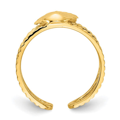 14k Yellow Gold Sea Shell Toe Ring