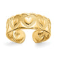 14k Yellow Gold Heart Toe Ring