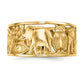 14k Yellow Gold Lucky Symbols Cut Out 9mm Band