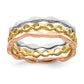 14k Tri-Color Yellow White & Rose Gold Set of 3 Stackable Rings