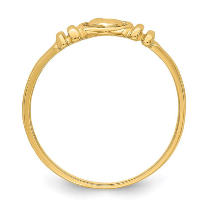 14K Yellow Gold Polished Heart Ring