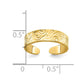 14k Yellow Gold Adjustable Scroll Pattern Toe Ring