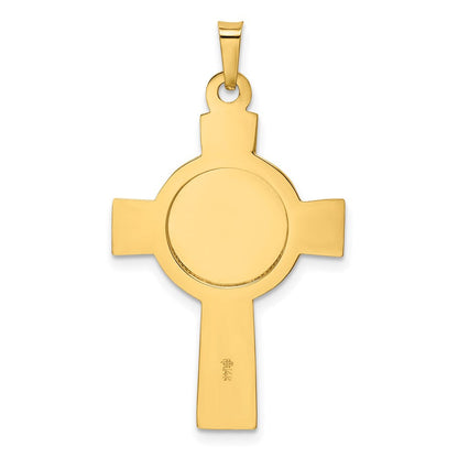 14k Yellow Gold Army Insignia Cross Pendant