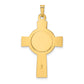 14k Yellow Gold Cross w/Coast Guard Insignia Pendant