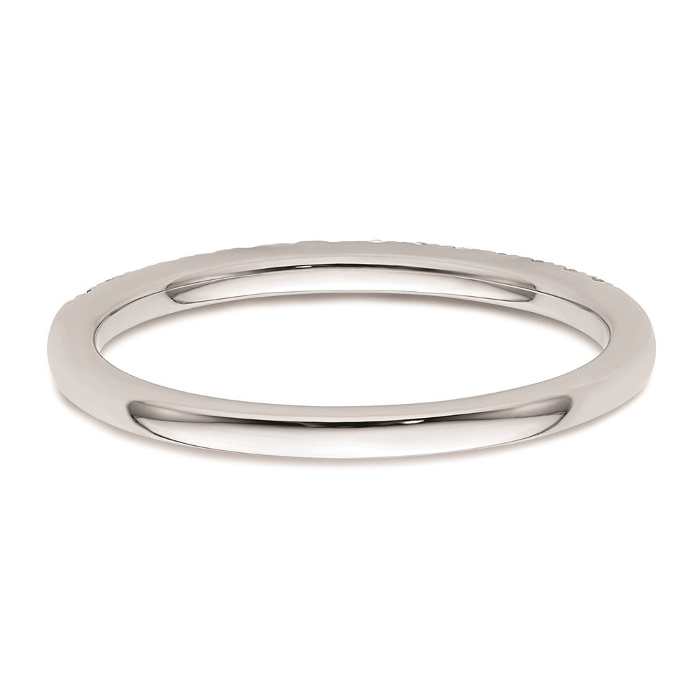 14k White Gold Real Diamond Wedding Band