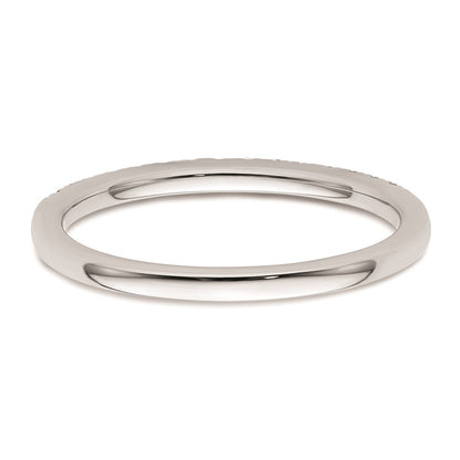 14k White Gold Real Diamond Wedding Band